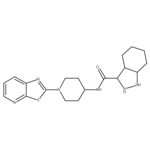 N-[1-([1,3]thiazolo[5,4-b]pyridin-2-yl)piperidin-4-yl]-2,3,3a,4,5,6,7,7a-octahydro-1H-indazole-3-carboxamide Structure