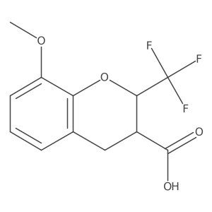 8-Methoxy-2-(trifluoromethyl)-3,4-dihydro-2H-1-benzopyran-3-carboxylic acid Structure