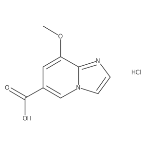 8-Methoxyimidazo[1,2-a]pyridine-6-carboxylic acid hydrochloride结构式