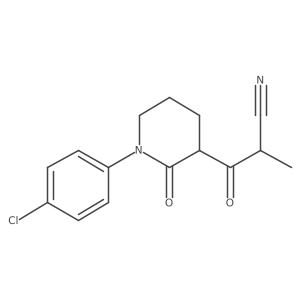 3-[1-(4-Chlorophenyl)-2-oxopiperidin-3-yl]-2-methyl-3-oxopropanenitrile结构式