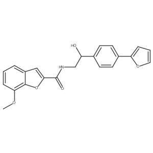 N-{2-[4-(furan-2-yl)phenyl]-2-hydroxyethyl}-7-methoxy-1-benzofuran-2-carboxamide Structure