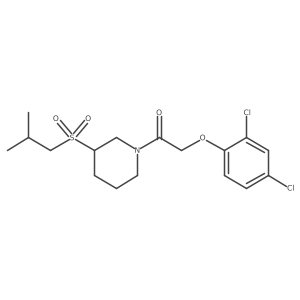 2-(2,4-Dichlorophenoxy)-1-[3-(2-methylpropanesulfonyl)piperidin-1-yl]ethan-1-one Structure