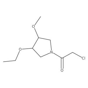 2-Chloro-1-(3-ethoxy-4-methoxypyrrolidin-1-yl)ethan-1-one Structure