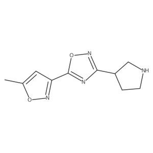 5-(5-Methylisoxazol-3-yl)-3-(pyrrolidin-3-yl)-1,2,4-oxadiazole结构式