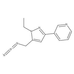 3-(5-(azidomethyl)-1-ethyl-1H-pyrazol-3-yl)pyridine结构式
