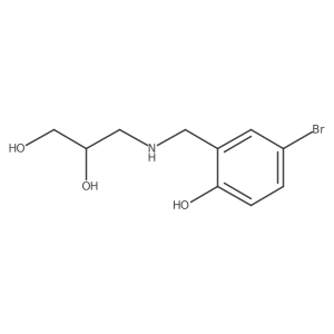 (2R)-3-{[(5-bromo-2-hydroxyphenyl)methyl]amino}propane-1,2-diol结构式