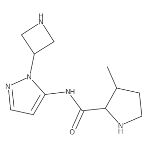 N-[1-(azetidin-3-yl)-1H-pyrazol-5-yl]-3-methylpyrrolidine-2-carboxamide Structure