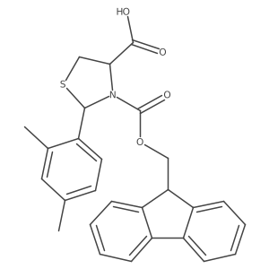 2-(2,4-dimethylphenyl)-3-{[(9H-fluoren-9-yl)methoxy]carbonyl}-1,3-thiazolidine-4-carboxylic acid Structure