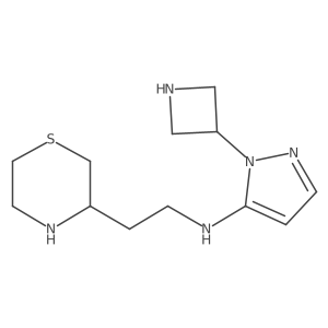 1-(azetidin-3-yl)-N-[2-(thiomorpholin-3-yl)ethyl]-1H-pyrazol-5-amine Structure