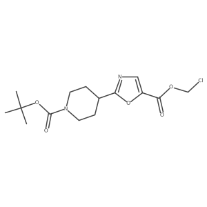 Tert-butyl 4-{5-[(chloromethoxy)carbonyl]-1,3-oxazol-2-yl}piperidine-1-carboxylate结构式
