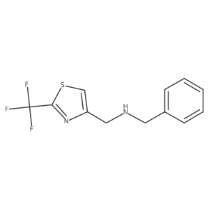 Benzyl({[2-(trifluoromethyl)-1,3-thiazol-4-yl]methyl})amine结构式