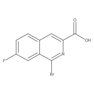 1-Bromo-7-fluoroisoquinoline-3-carboxylic acid Structure