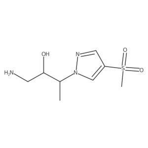 1-amino-3-(4-methanesulfonyl-1H-pyrazol-1-yl)butan-2-ol Structure