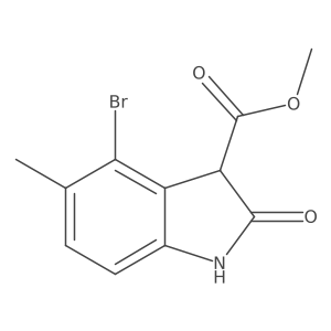 methyl 4-bromo-5-methyl-2-oxo-2,3-dihydro-1H-indole-3-carboxylate Structure