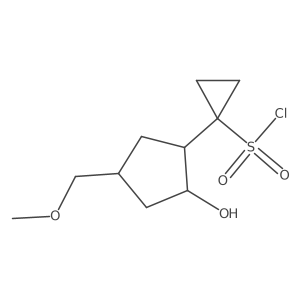 1-[2-Hydroxy-4-(methoxymethyl)cyclopentyl]cyclopropane-1-sulfonyl chloride Structure