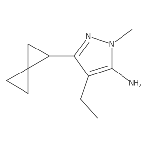 4-ethyl-1-methyl-3-{spiro[2.2]pentan-1-yl}-1H-pyrazol-5-amine Structure