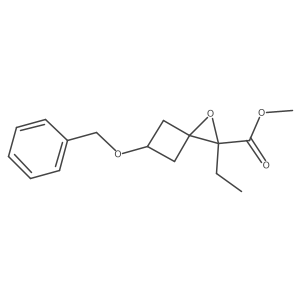 Methyl 5-(benzyloxy)-2-ethyl-1-oxaspiro[2.3]hexane-2-carboxylate结构式
