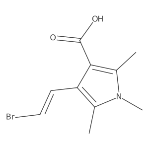 4-(2-bromoethenyl)-1,2,5-trimethyl-1H-pyrrole-3-carboxylic acid Structure