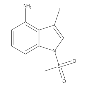 3-iodo-1-methanesulfonyl-1H-indol-4-amine Structure