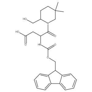 3-({[(9H-fluoren-9-yl)methoxy]carbonyl}amino)-4-[2-(hydroxymethyl)-5,5-dimethylpiperidin-1-yl]-4-oxobutanoic acid结构式