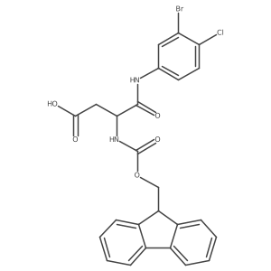 3-[(3-bromo-4-chlorophenyl)carbamoyl]-3-({[(9H-fluoren-9-yl)methoxy]carbonyl}amino)propanoic acid Structure