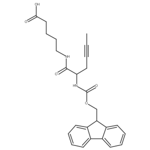 5-[2-({[(9H-fluoren-9-yl)methoxy]carbonyl}amino)hex-4-ynamido]pentanoic acid结构式