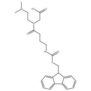 2-{N-[2-(dimethylamino)ethyl]-4-({[(9H-fluoren-9-yl)methoxy]carbonyl}amino)butanamido}acetic acid Structure