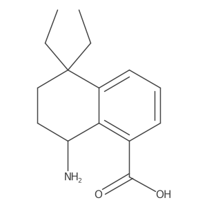 8-Amino-5,5-diethyl-5,6,7,8-tetrahydronaphthalene-1-carboxylic acid结构式
