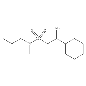 2-amino-2-cyclohexyl-N-methyl-N-propylethane-1-sulfonamide结构式