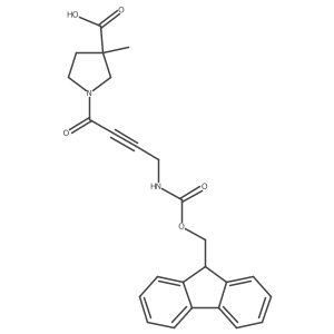 1-[4-({[(9H-fluoren-9-yl)methoxy]carbonyl}amino)but-2-ynoyl]-3-methylpyrrolidine-3-carboxylic acid结构式