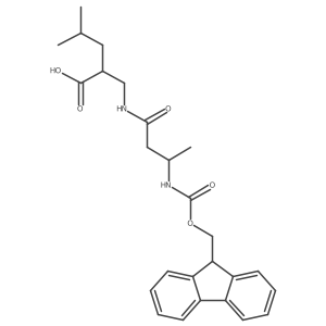 2-{[3-({[(9H-fluoren-9-yl)methoxy]carbonyl}amino)butanamido]methyl}-4-methylpentanoic acid Structure