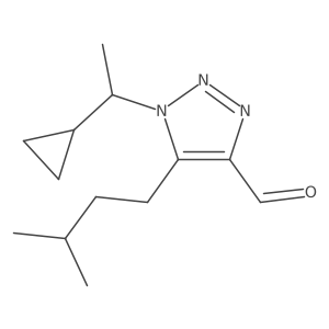 1-(1-cyclopropylethyl)-5-(3-methylbutyl)-1H-1,2,3-triazole-4-carbaldehyde Structure