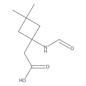 2-(1-Formamido-3,3-dimethylcyclobutyl)acetic acid结构式