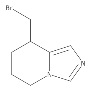 8-(bromomethyl)-5H,6H,7H,8H-imidazo[1,5-a]pyridine结构式