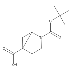 (1S,5S)-2-[(2-Methylpropan-2-yl)oxycarbonyl]-2-azabicyclo[3.1.0]hexane-5-carboxylic acid Structure
