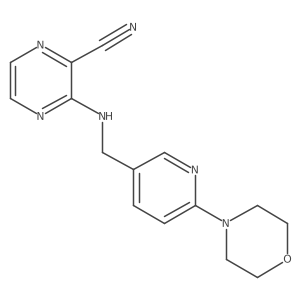 3-(((6-Morpholinopyridin-3-yl)methyl)amino)pyrazine-2-carbonitrile结构式