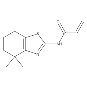 N-(4,4-dimethyl-4,5,6,7-tetrahydro-1,3-benzothiazol-2-yl)prop-2-enamide结构式
