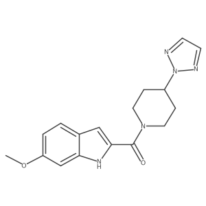 (4-(2H-1,2,3-triazol-2-yl)piperidin-1-yl)(6-methoxy-1H-indol-2-yl)methanone Structure