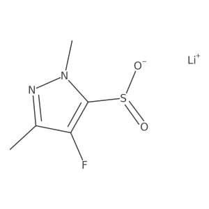 lithium(1+) ion 4-fluoro-1,3-dimethyl-1H-pyrazole-5-sulfinate结构式