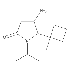 (4S,5R)-4-amino-5-(1-methylcyclobutyl)-1-propan-2-ylpyrrolidin-2-one结构式