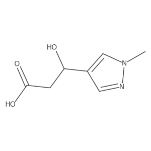 (3R)-3-hydroxy-3-(1-methyl-1H-pyrazol-4-yl)propanoic acid Structure