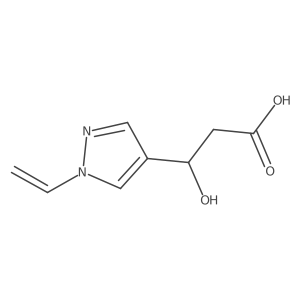 (3S)-3-(1-ethenyl-1H-pyrazol-4-yl)-3-hydroxypropanoic acid结构式