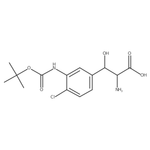 2-Amino-3-(3-{[(tert-butoxy)carbonyl]amino}-4-chlorophenyl)-3-hydroxypropanoic acid Structure