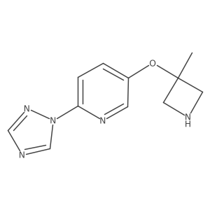 5-[(3-methylazetidin-3-yl)oxy]-2-(1H-1,2,4-triazol-1-yl)pyridine结构式