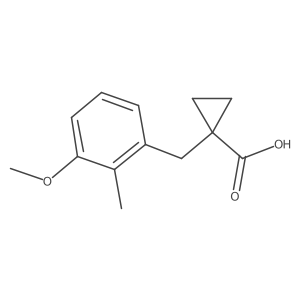 1-[(3-Methoxy-2-methylphenyl)methyl]cyclopropane-1-carboxylic acid结构式