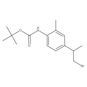 tert-butyl N-[4-(1-bromopropan-2-yl)-2-methylphenyl]carbamate Structure