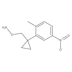 O-{[1-(2-methyl-5-nitrophenyl)cyclopropyl]methyl}hydroxylamine Structure