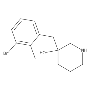 3-[(3-Bromo-2-methylphenyl)methyl]piperidin-3-ol Structure