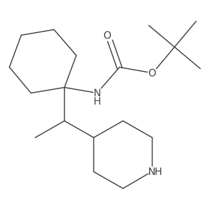 tert-butyl N-{1-[1-(piperidin-4-yl)ethyl]cyclohexyl}carbamate Structure