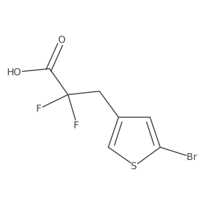 3-(5-Bromothiophen-3-yl)-2,2-difluoropropanoic acid结构式